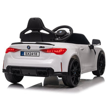 Load image into Gallery viewer, White BMW M4 12v Kids ride on toy car 2.4G W/Parents Remote Control Three speed adjustable

