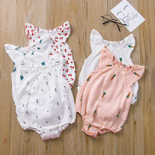 Load image into Gallery viewer, Newborn Baby Girls Summer Cotton Linen Soft Cloths Outfits
