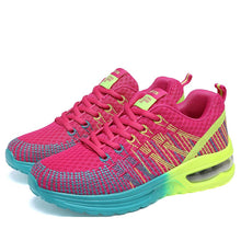 Load image into Gallery viewer, Sport Women Cushion  Breathable Rose Mesh Sneakers
