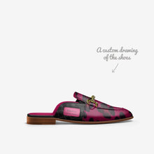 Load image into Gallery viewer, R_RH unique rich magenta slipper design
