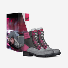 Load image into Gallery viewer, R&amp;RH_BIZ_SHOE LINE Grey  Magenta zip military boot
