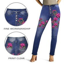 Load image into Gallery viewer, R&amp;RH Fuchsia Flower Women&#39;s Jeans
