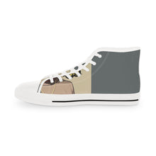 Load image into Gallery viewer, R&amp;RH men&#39;s gray Huh?! high top sneakers
