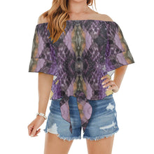 Load image into Gallery viewer, R&amp;RH Women&#39;s Purple Off Shoulder Blouse
