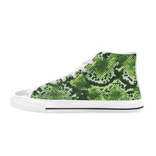 Load image into Gallery viewer, R&amp;RH Women&#39;s Green White Trim High Top Tennis Shoes
