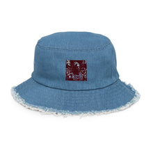 Load image into Gallery viewer, Distressed denim bucket hat
