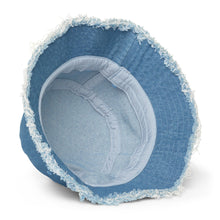 Load image into Gallery viewer, Distressed denim bucket hat
