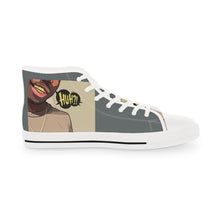 Load image into Gallery viewer, R&amp;RH men&#39;s gray Huh?! high top sneakers
