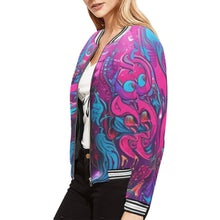 Load image into Gallery viewer, R&amp;RH Abstract Bomber Jacket for Women
