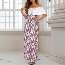 Load image into Gallery viewer, R&amp;RH Women&#39;s Off Shoulder Fushia Flower Dress
