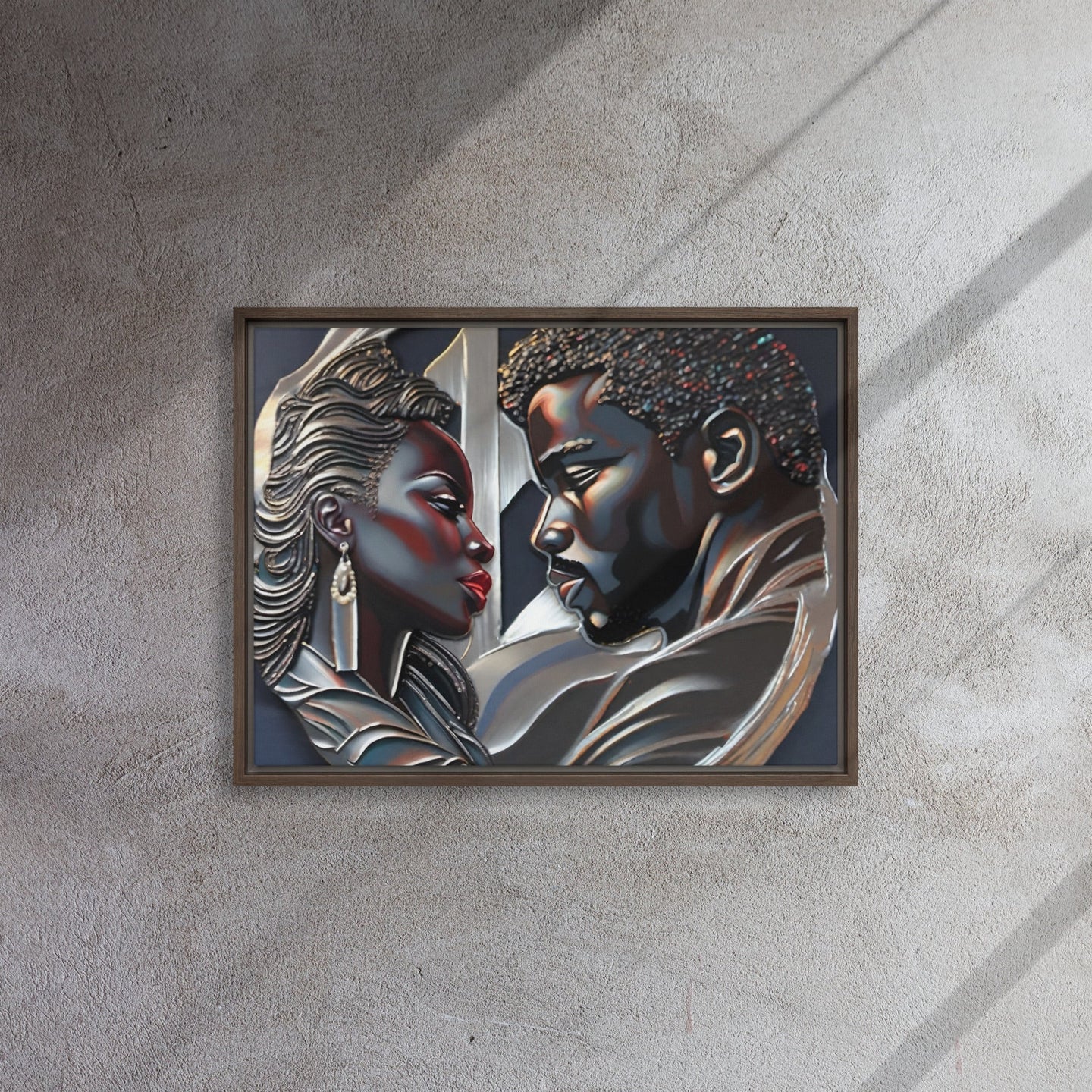 R_RH Couple Framed canvas