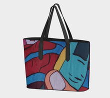 Load image into Gallery viewer, Joining Hands Of Peace Vegan Leather Tote Bag
