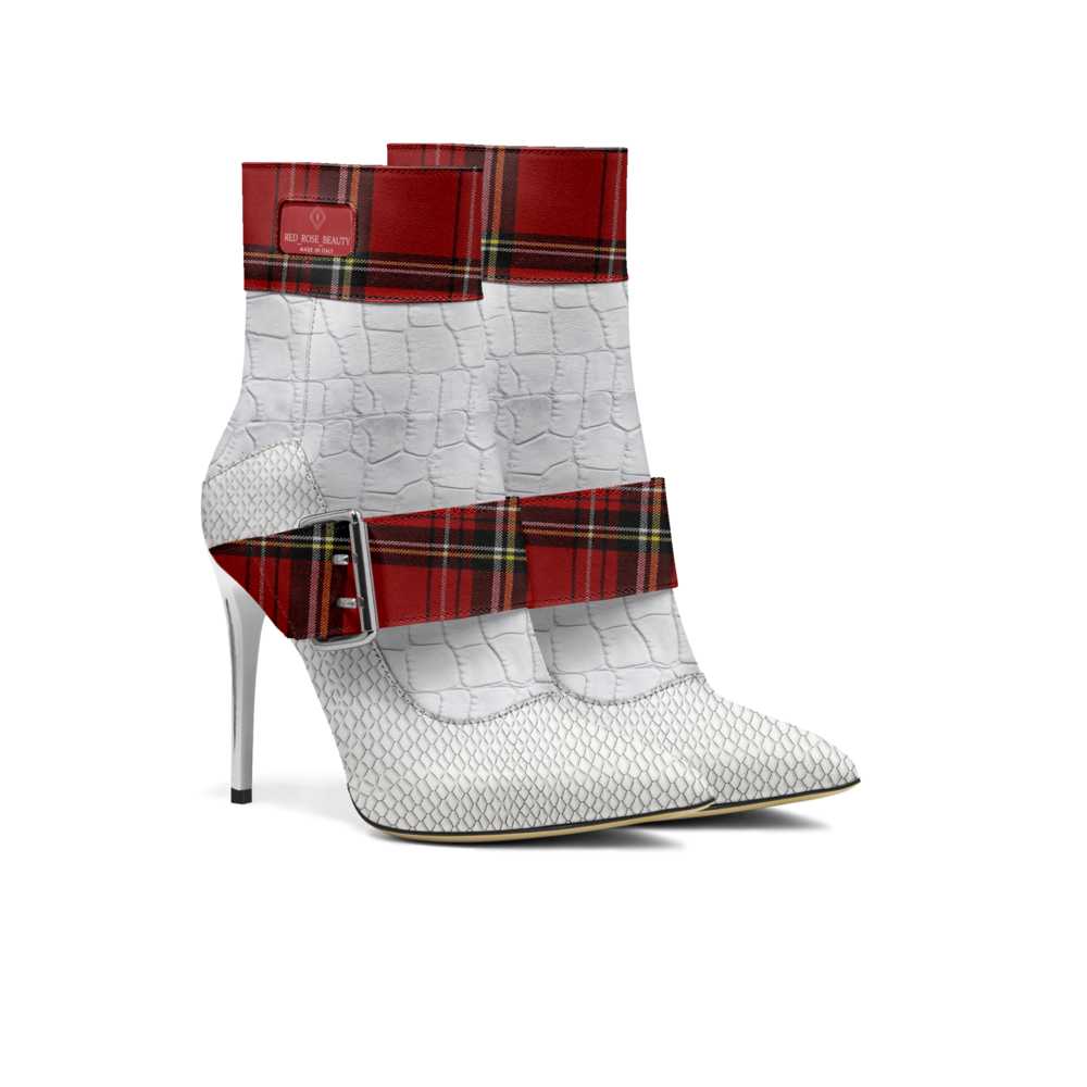 Red Rose Beauty High Heel Belt Boot