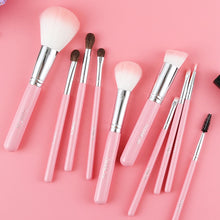 Load image into Gallery viewer, 10-Piece Pink Makeup Brush Set
