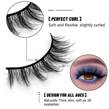 Load image into Gallery viewer, 7 Pairs 3D Natural False Eyelashes Set - Fluffy, Soft, Cross Manga Style
